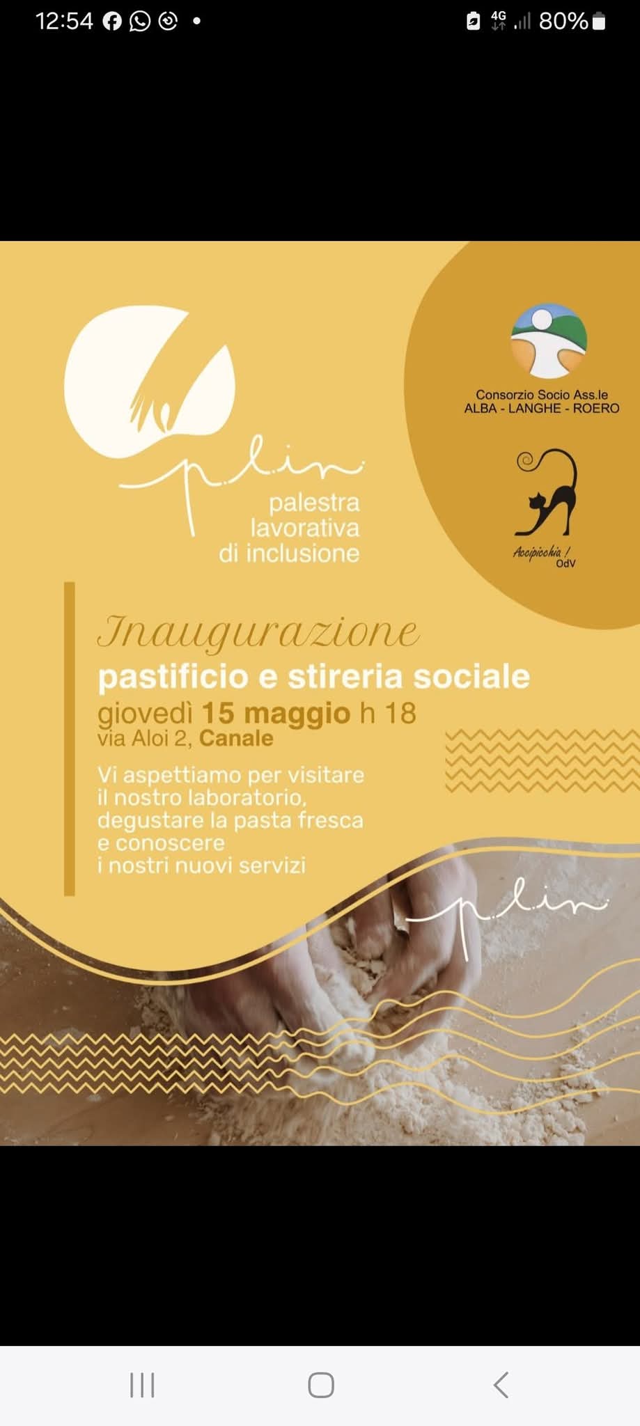 INAUGURAZIONE PASTIFICIO E STIRERIA SOCIALE