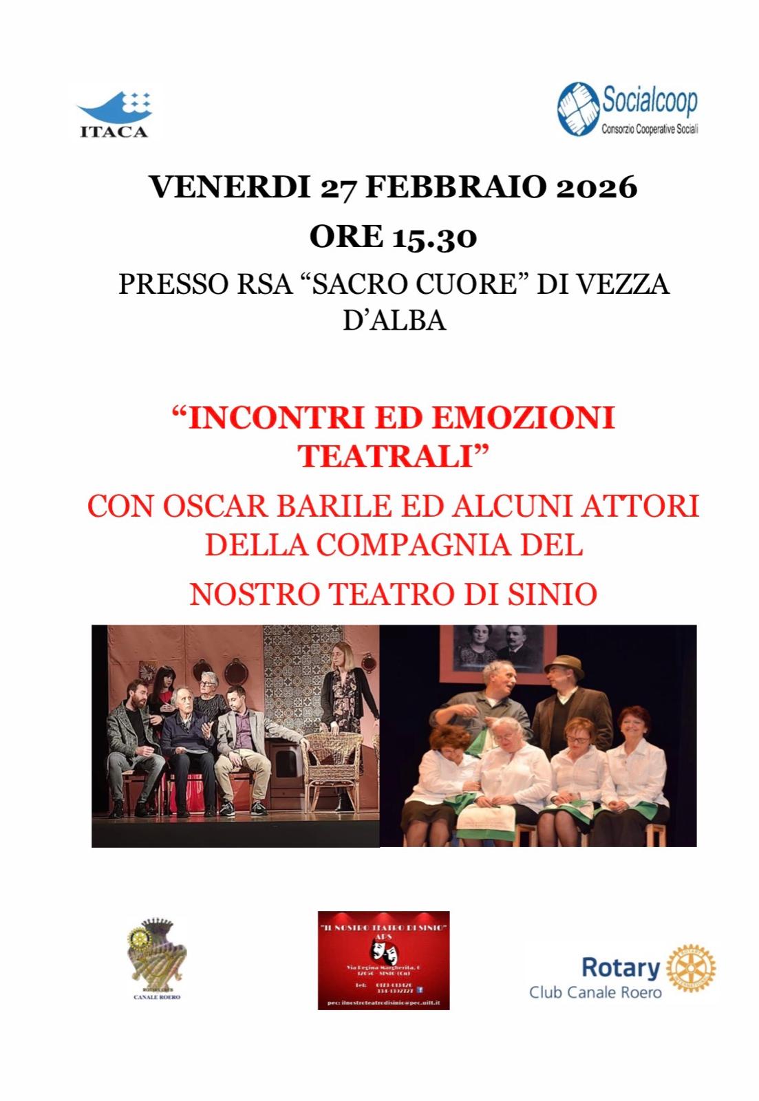 INCONTRI ED EMOZIONI TEATRALI
