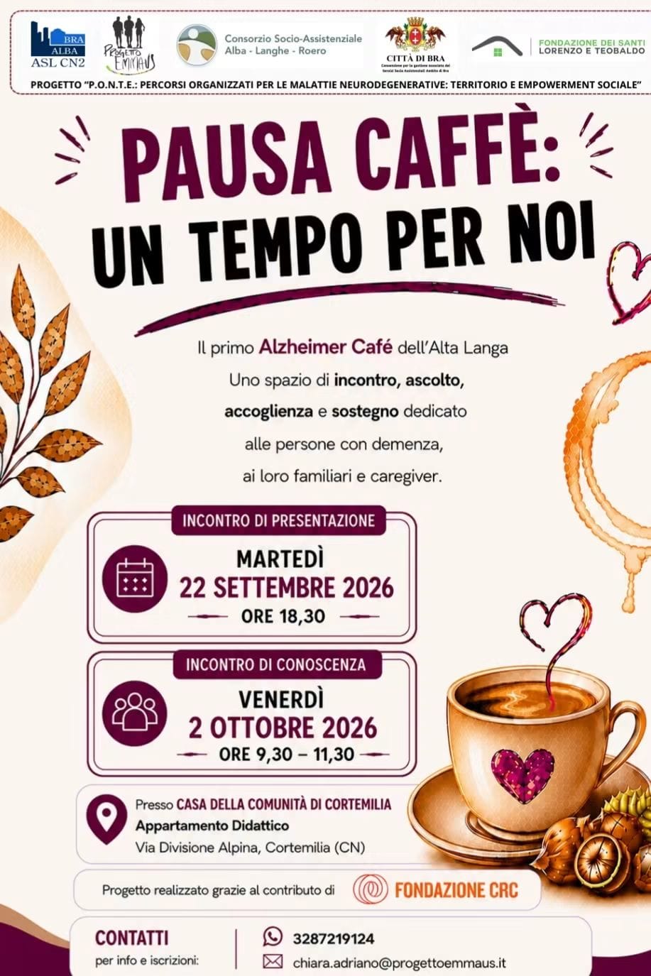 PAUSA CAFFE’: UN TEMPO PER NOI