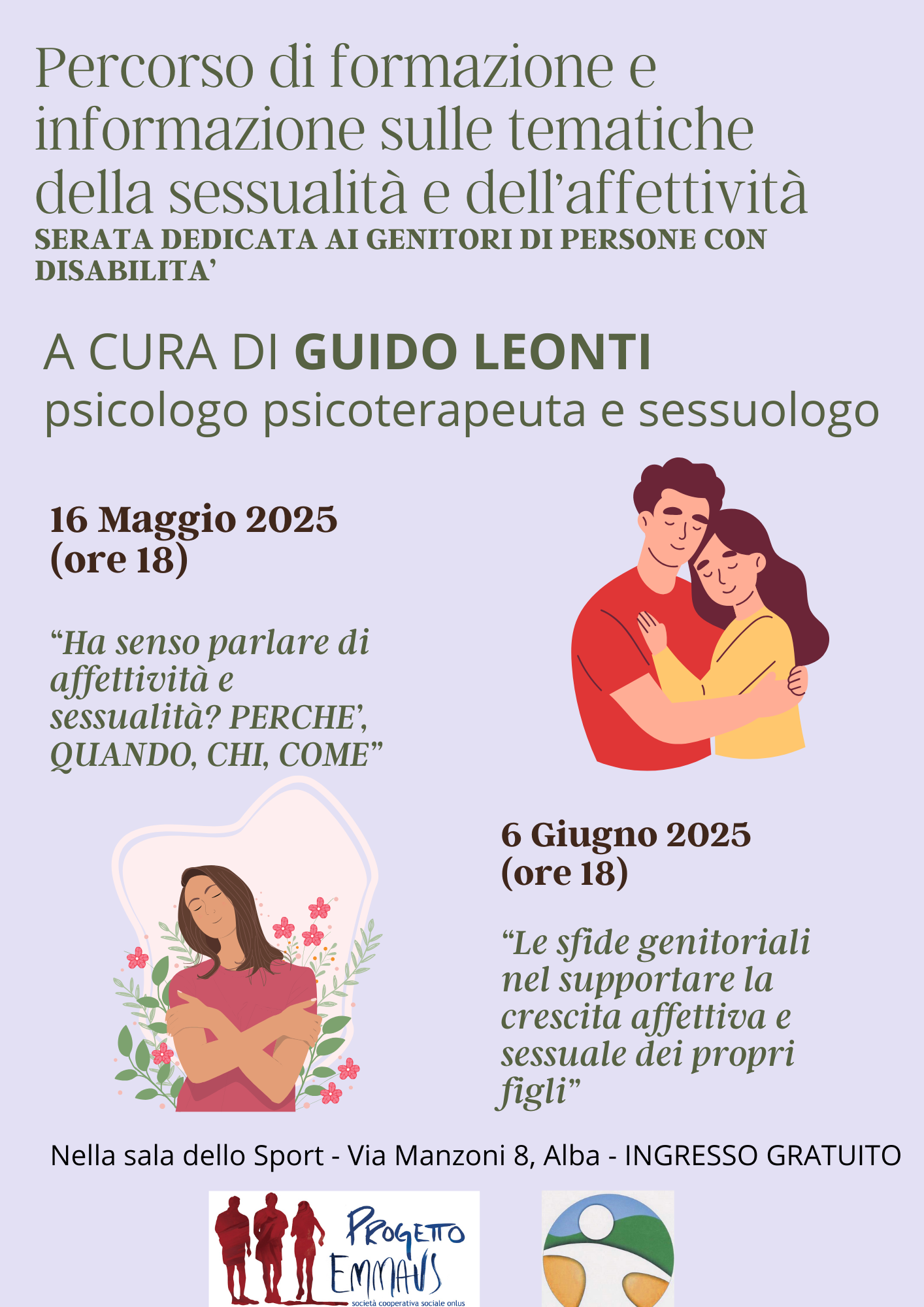 PERCORSO DI FORMAZIONE SU SESSUALITA’ PER GENITORI DI PERSONE CON DISABILITA’